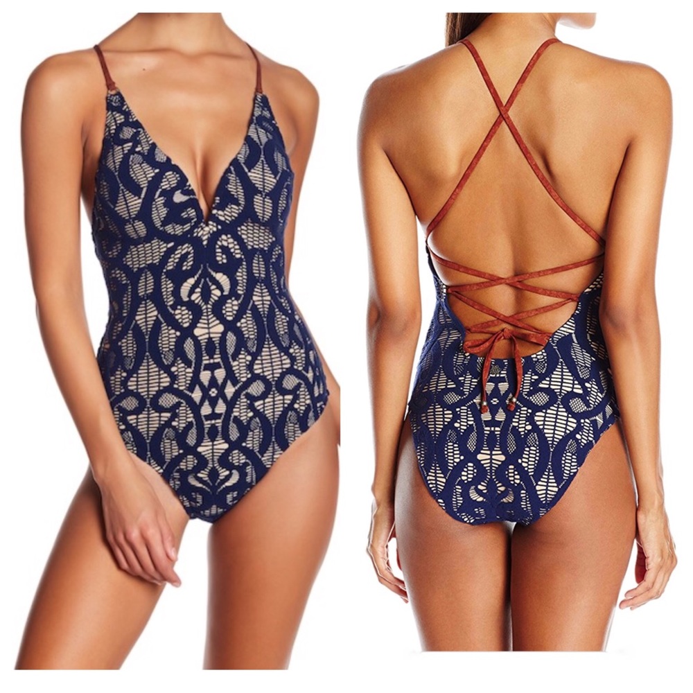 Nanette Lapore Crochet Goddess Swimsuit - Small